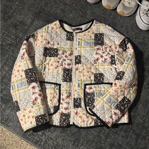 SHEIN Multicolor Patchwork Quilted Jacket